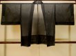 Photo2: P0602U Vintage Japanese kimono Black HAORI short jacket for women / Silk. (Grade B) (2)