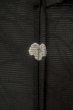 Photo3: P0602V Vintage Japanese kimono Black HAORI short jacket for women / Silk. Abstract pattern (Grade B) (3)