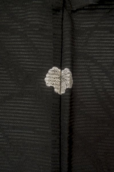 Photo3: P0602V Vintage Japanese kimono Black HAORI short jacket for women / Silk. Abstract pattern (Grade B) (3)