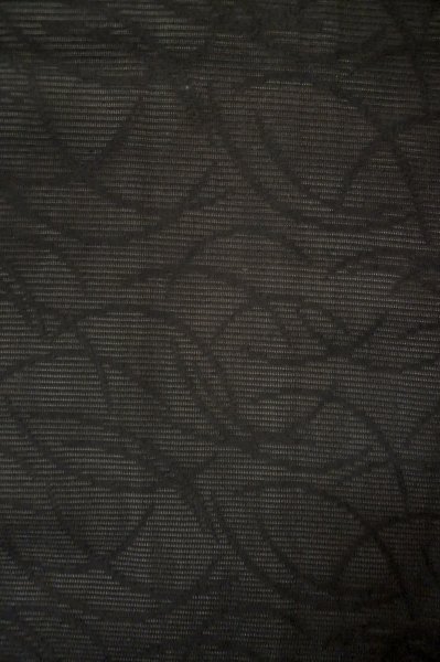Photo4: P0602V Vintage Japanese kimono Black HAORI short jacket for women / Silk. Abstract pattern (Grade B) (4)