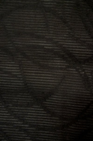 Photo6: P0602V Vintage Japanese kimono Black HAORI short jacket for women / Silk. Abstract pattern (Grade B) (6)