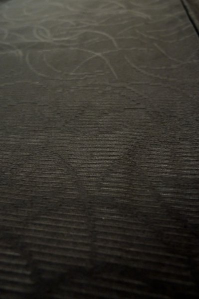 Photo7: P0602V Vintage Japanese kimono Black HAORI short jacket for women / Silk. Abstract pattern (Grade B) (7)