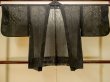 Photo2: P0602X Vintage Japanese kimono Black HAORI short jacket for women / Silk. Tall grass (Grade B) (2)