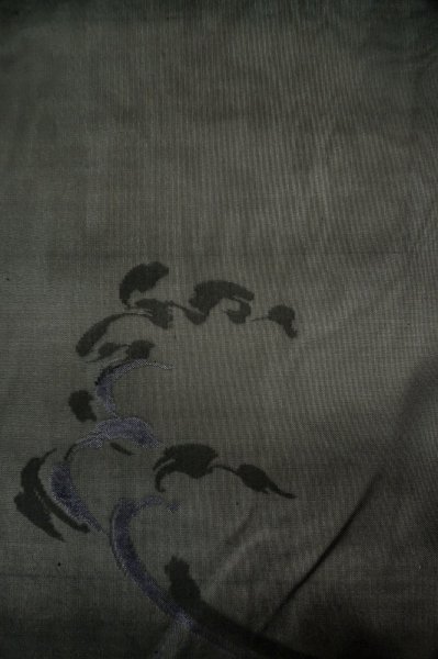 Photo3: Mint P0602Y Vintage Japanese kimono Black HAORI short jacket for women / Silk. Wave (Grade A) (3)