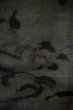 Photo6: Mint P0602Y Vintage Japanese kimono Black HAORI short jacket for women / Silk. Wave (Grade A) (6)