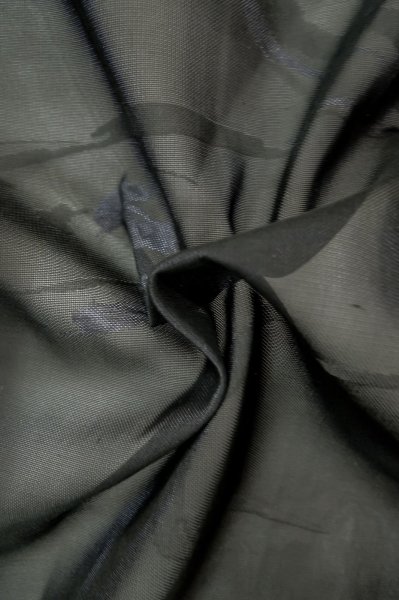 Photo13: Mint P0602Y Vintage Japanese kimono Black HAORI short jacket for women / Silk. Wave (Grade A) (13)