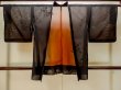 Photo1: P0602Z Vintage Japanese kimono Black HAORI short jacket for women / Silk. Flower (Grade B) (1)