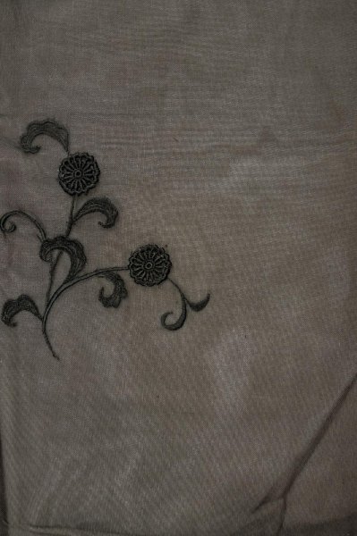 Photo3: P0602Z Vintage Japanese kimono Black HAORI short jacket for women / Silk. Flower (Grade B) (3)