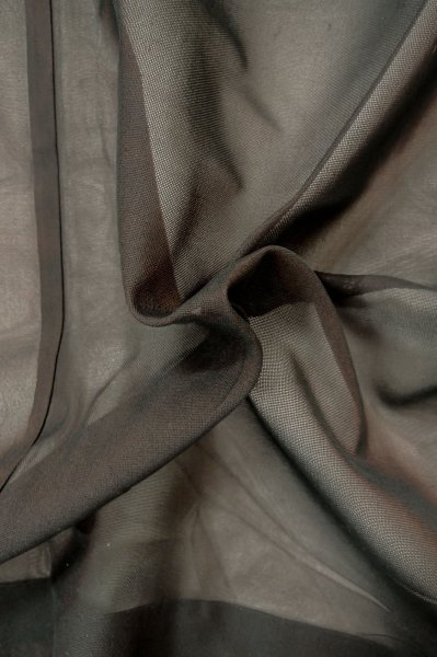 Photo7: P0602Z Vintage Japanese kimono Black HAORI short jacket for women / Silk. Flower (Grade B) (7)