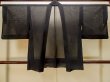 Photo2: P0603A Vintage Japanese kimono Black HAORI short jacket for women / Silk. Diamond-shaped flowers (Grade B) (2)