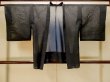 Photo1: P0603B Vintage Japanese kimono Black HAORI short jacket for women / Silk. Abstract pattern (Grade B) (1)