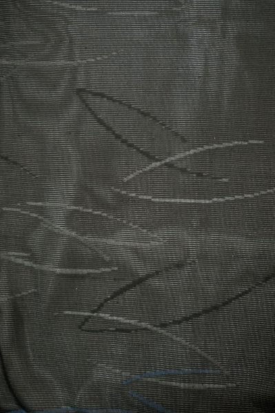 Photo3: P0603B Vintage Japanese kimono Black HAORI short jacket for women / Silk. Abstract pattern (Grade B) (3)
