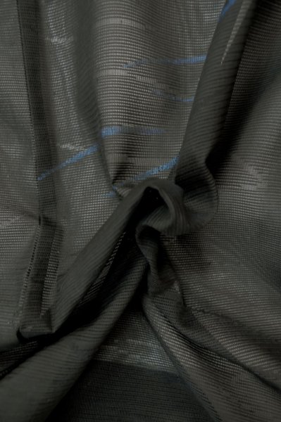 Photo10: P0603B Vintage Japanese kimono Black HAORI short jacket for women / Silk. Abstract pattern (Grade B) (10)