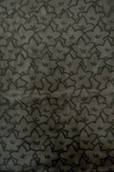 Photo5: P0603D Vintage Japanese kimono Black HAORI short jacket for women / Silk. MOMIJI maple leaf (Grade B) (5)