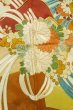 Photo12: P0616B Antique Japanese kimono Black FURISODE long-sleeved for women / Silk. Peony (Grade C) (12)