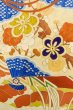 Photo19: P0616B Antique Japanese kimono Black FURISODE long-sleeved for women / Silk. Peony (Grade C) (19)