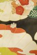 Photo20: P0616B Antique Japanese kimono Black FURISODE long-sleeved for women / Silk. Peony (Grade C) (20)