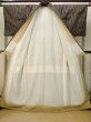Photo3: P0616D Vintage Japanese kimono Black TSUMUGI pongee for women / Silk. Curved lines (Grade B) (3)