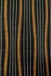 Photo6: P0616D Vintage Japanese kimono Black TSUMUGI pongee for women / Silk. Curved lines (Grade B) (6)