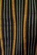 Photo7: P0616D Vintage Japanese kimono Black TSUMUGI pongee for women / Silk. Curved lines (Grade B) (7)