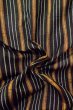 Photo11: P0616D Vintage Japanese kimono Black TSUMUGI pongee for women / Silk. Curved lines (Grade B) (11)