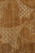 Photo1: P0616E Vintage Japanese kimono Pale Brown TSUMUGI pongee for women / Silk. Flower (Grade D) (1)