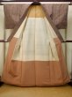 Photo3: P0616F Vintage Japanese kimono Black TSUMUGI pongee for women / Silk. Stripes (Grade B) (3)