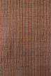 Photo5: P0616F Vintage Japanese kimono Black TSUMUGI pongee for women / Silk. Stripes (Grade B) (5)