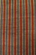 Photo6: P0616F Vintage Japanese kimono Black TSUMUGI pongee for women / Silk. Stripes (Grade B) (6)