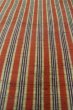 Photo9: P0616F Vintage Japanese kimono Black TSUMUGI pongee for women / Silk. Stripes (Grade B) (9)