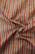 Photo11: P0616F Vintage Japanese kimono Black TSUMUGI pongee for women / Silk. Stripes (Grade B) (11)