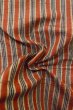 Photo12: P0616F Vintage Japanese kimono Black TSUMUGI pongee for women / Silk. Stripes (Grade B) (12)