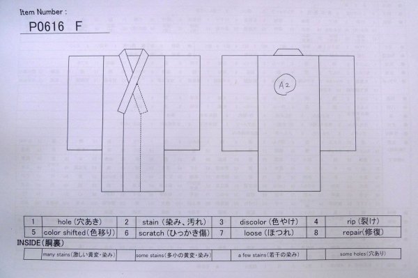 Photo13: P0616F Vintage Japanese kimono Black TSUMUGI pongee for women / Silk. Stripes (Grade B) (13)