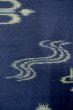 Photo1: Mint P0616H Vintage Japanese kimono Navy Blue TSUMUGI pongee for women / Silk. Bird (Grade B) (1)