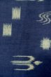 Photo7: Mint P0616H Vintage Japanese kimono Navy Blue TSUMUGI pongee for women / Silk. Bird (Grade B) (7)