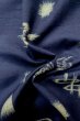 Photo11: Mint P0616H Vintage Japanese kimono Navy Blue TSUMUGI pongee for women / Silk. Bird (Grade B) (11)