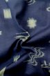 Photo12: Mint P0616H Vintage Japanese kimono Navy Blue TSUMUGI pongee for women / Silk. Bird (Grade B) (12)