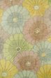 Photo5: P0616I Vintage Japanese kimono Pale Multi Color TSUMUGI pongee for women / Silk. Chrysanthemum (Grade C) (5)