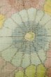 Photo6: P0616I Vintage Japanese kimono Pale Multi Color TSUMUGI pongee for women / Silk. Chrysanthemum (Grade C) (6)