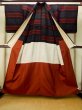 Photo3: P0616J Vintage Japanese kimono Black TSUMUGI pongee for women / Silk. Line (Grade B) (3)