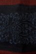 Photo6: P0616J Vintage Japanese kimono Black TSUMUGI pongee for women / Silk. Line (Grade B) (6)