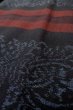 Photo8: P0616J Vintage Japanese kimono Black TSUMUGI pongee for women / Silk. Line (Grade B) (8)