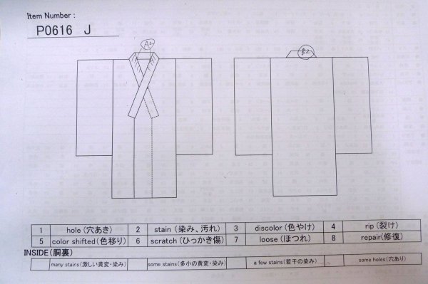 Photo13: P0616J Vintage Japanese kimono Black TSUMUGI pongee for women / Silk. Line (Grade B) (13)