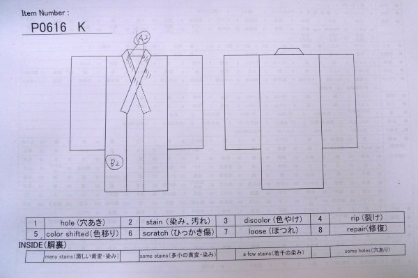 Photo13: P0616K Vintage Japanese kimono Black TOKAMACHI-TSUMUGI for women / Silk. Stream (Grade B) (13)