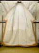 Photo3: Mint P0616L Vintage Japanese kimono Light Beige TOKAMACHI-TSUMUGI for women / Silk. Flower (Grade A) (3)
