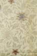 Photo5: Mint P0616L Vintage Japanese kimono Light Beige TOKAMACHI-TSUMUGI for women / Silk. Flower (Grade A) (5)