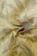 Photo11: Mint P0616L Vintage Japanese kimono Light Beige TOKAMACHI-TSUMUGI for women / Silk. Flower (Grade A) (11)