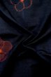Photo12: P0616M Vintage Japanese kimono Dark Indigo Blue TSUMUGI pongee for women / Silk. UME plum bloom (Grade B) (12)