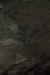 Photo4: Mint P0616N Vintage Japanese kimono Dark Gray TOKAMACHI-TSUMUGI for women / Silk. Flower (Grade A) (4)