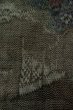 Photo7: Mint P0616N Vintage Japanese kimono Dark Gray TOKAMACHI-TSUMUGI for women / Silk. Flower (Grade A) (7)